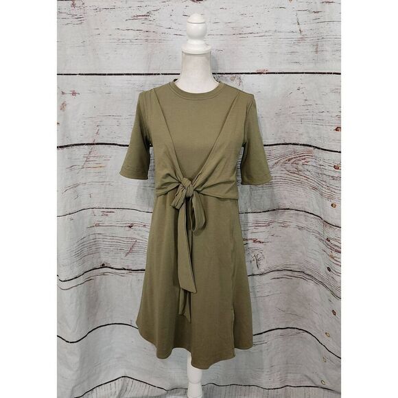 Lululemon Cotton Wrap Front T-shirt Dress Size 4 - Picture 3 of 7
